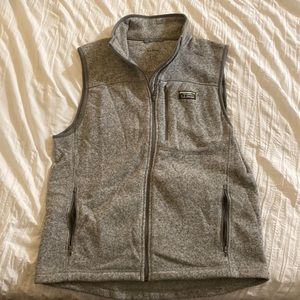 LL Bean Fleece Vest Grey